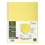 EXACOMPTA Paquet de 25 chemises à dos toilé, carte 320 grammes, dos 3cm, 24x32cm, coloris Jaune – Image 3