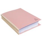 EXACOMPTA Paquet de 25 chemises à dos toilé, carte 320 grammes, dos 3cm, 24x32cm, coloris Rose – Image 2