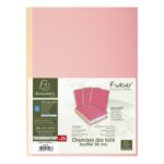 EXACOMPTA Paquet de 25 chemises à dos toilé, carte 320 grammes, dos 3cm, 24x32cm, coloris Rose – Image 3