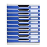 EXACOMPTA Module de classement Modulo 10 tiroirs Gris/Bleu – Image 3