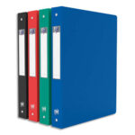 OXFORD Classeur OXFORD Memphis A4 dos 40 mm 4 anneaux en PP assortis classique