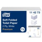 TORK Colis de 30 paquets de Papier toilette Premium doux 2 plis 252 feuilles, format 11 x 19 cm Blanc – Image 2