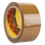 SCOTCH Adhésif d'emballage Low Noise polypropylène silencieux 50 microns H50 mm x L66 mètres Havane BP625