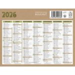 CBG Calendrier NATURA micro, 100% recyclé, 13,5x17,5cm