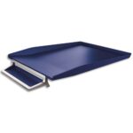 LEITZ Corbeille à courrier + plumier STYLE en ABS et ZINC. Coloris Bleu