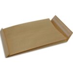 BONG Paquet de 50 pochettes kraft armé blond auto-adhésives 120g format C4 229x324 à soufflets de 30 mm