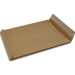 BONG Paquet de 50 pochettes kraft armé blond auto-adhésives 120g format 24 260x330 à soufflets de 30 mm