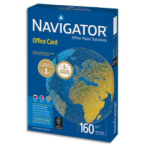 705434_d1-1.jpg NAVIGATOR Ramette 250 feuilles papier extra Blanc Navigator Office Card A4 160G CIE 169 – Image 1