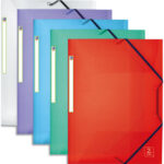 OXFORD Chemise 3 rabats et élastiques 2nd Life en polypropylène 5/10e. Coloris translucide assortis