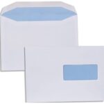 Boîte de 500 enveloppes Blanches gommées 80g mise sous pli automatique C5 162x229 fenêtre 45x100
