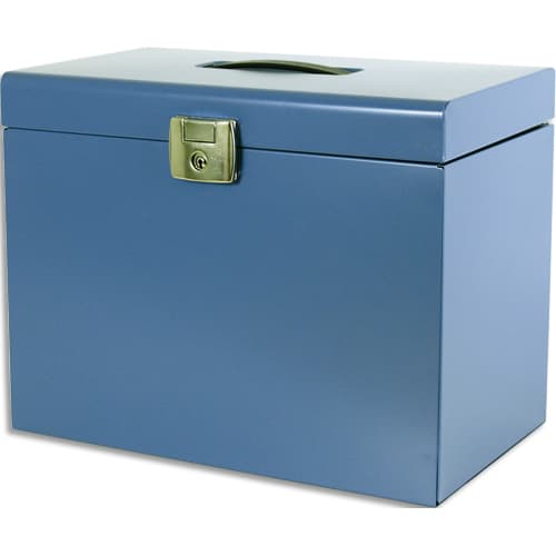 706300_d1.jpg PIERRE HENRY Valise de classement en métal. Livrée avec 5 dossiers.Dim:36,5x28x22 cm.Coloris Bleu distant – Image 1