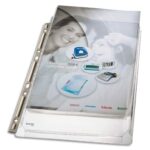 LEITZ Sachet de 3 pochettes à soufflet avec bande de perforation renforcée métal