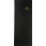 BREPOLS Agenda Janvier à Décembre LIMA Saturnus 111, relié, quadrilingue, 13x28cm noir