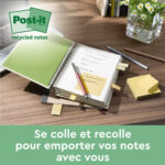 POST-IT Tour 24 blocs 100f 38x51mm 100% recyclé. Coloris Jaune – Image 4