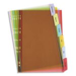 OXFORD Intercalaire 6 positions à onglets personnalisables en PVC 17/100e. Format A4. Coloris assortis