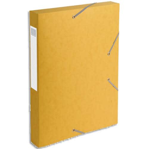 735802_d1.jpg EXACOMPTA Boîte de classement dos 4 cm, en carte lustrée 7/10e coloris Jaune – Image 1