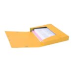 EXACOMPTA Boîte de classement dos 4 cm, en carte lustrée 7/10e coloris Jaune – Image 4