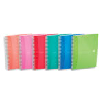 OXFORD Cahier COLOR spiralé 180 pages 5x5 14,8x21. Couverture polypro