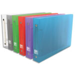 OXFORD Classeur à fiches Hawaï 2 anneaux en polypropylène 7/10e. Dos de 3cm. A5 à l'italienne assortis