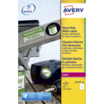 AVERY Boîte de 20 etiquettes Laser inalterables Blanches 210x297 L4775-20