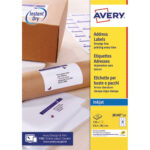 AVERY Boîte de 525 étiquettes adresses Jet d'encre 63,5x38,1 Blanches J8160-25
