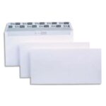 CALIPAGE Boîte de 500 enveloppes Blanches 90g DL 110X220 mm auto-adhésives