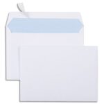 Boîte de 500 enveloppes Blanches 80g C6 114x162 mm auto-adhésives