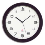 ALBA Horloge murale Hornew silencieuse Noire, pile AA non fournie - Diamètre 30 cm