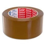 TESA Adhésif d'emballage Polypropylène sans solvant silencieux 45 microns - H50 mm x L100 mètres Havane