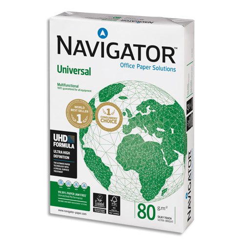 852138_d1-1.jpg NAVIGATOR Ramette 500 feuilles papier extra Blanc Navigator Universal A4 80G CIE 169 – Image 1