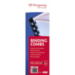 PERGAMY Boîte de 100 peignes anneaux plastiques 6mm Noir 900071