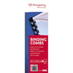 PERGAMY Boîte de 100 peignes anneaux plastiques 8mm Blanc 900072