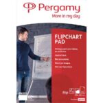PERGAMY Rouleau Recharge papier chevalets 56g recyclée quadrillée Blanches 50 feuilles Format L65xH100 cm