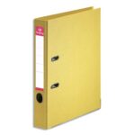PERGAMY Classeur à levier en polypropylène intérieur/extérieur. Dos 5cm. Format A4. Coloris Jaune