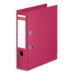 PERGAMY Classeur à levier en polypropylène intérieur/extérieur. Dos 8cm. Format A4. Coloris Rose