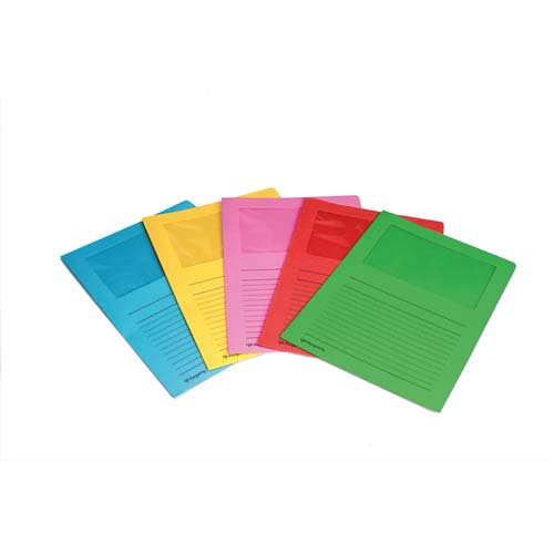 901151_d1.jpg PERGAMY Paquet 100 pochettes coin en carte 120g avec fenêtre. Dimensions 22 x 31 cm. Coloris Jaune vif – Image 1