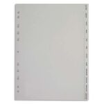 PERGAMY Jeu 12 intercalaires mensuels Janvier-Décembre polypropylène format A4. Coloris Blanc
