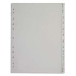 PERGAMY Jeu 12 intercalaires mensuels Janvier-Décembre polypropylène format A4+. Coloris Blanc