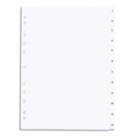 PERGAMY Jeu 12 intercalaires numériques 1-12 polypropylène format A4+. Coloris Blanc