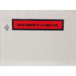 Boîte de 250 Pochettes d'expédition document ci-inclus - Format C6 : 165 x 115 mm transparent