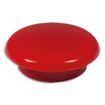 Boîte de 16 aimants 11 mm ronds. Coloris rouge