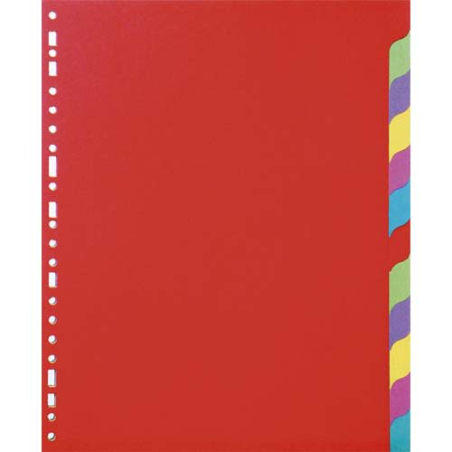 962442_d1.jpg Jeu d'intercalaires 12 positions en carte recyclée 220g. Format A4. Coloris assortis – Image 1