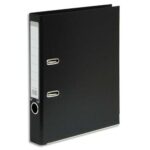 Classeur à levier en polypropylène intérieur/extérieur. Dos 5 cm. Format A4. Coloris Noir.