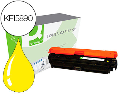 Toner laser compatible q-connect hp ce742a 7300 p jaune