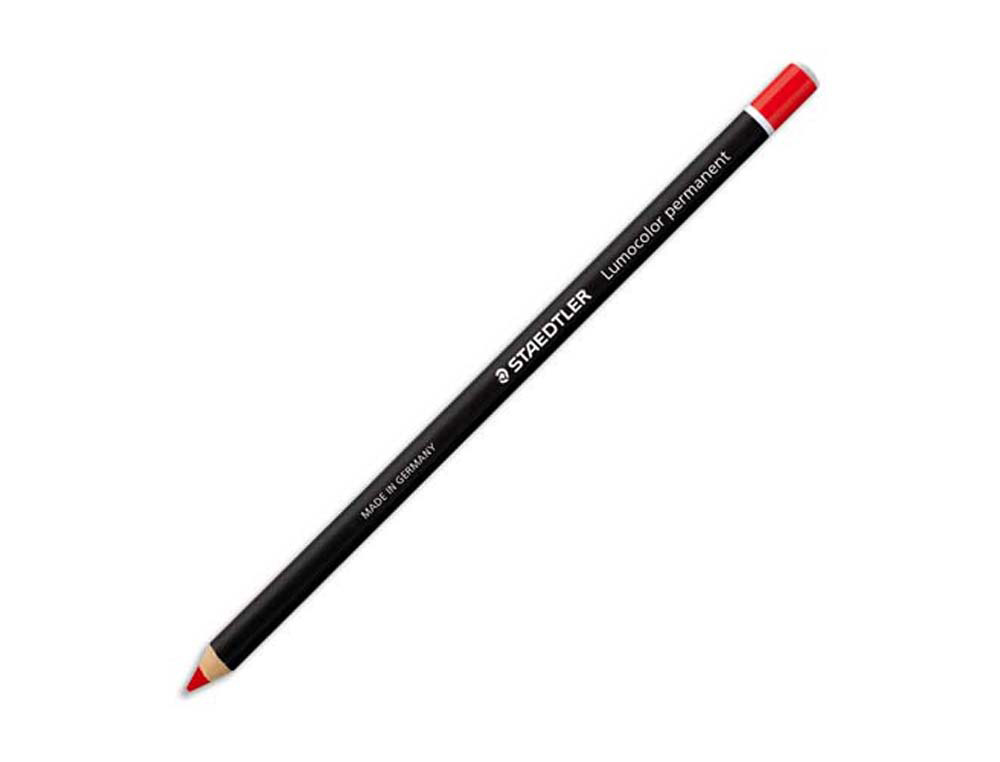 Crayon marqueur staedtler lumocolor à sec permanent     glasochrom couleur rouge