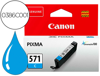Cartouche d'encre original canon cli-571 125 p cyan