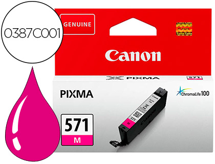 Cartouche d'encre original canon cli-571 125 p magenta