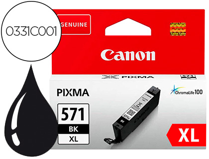 Cartouche d'encre original canon cli-571xl 11 ml noir