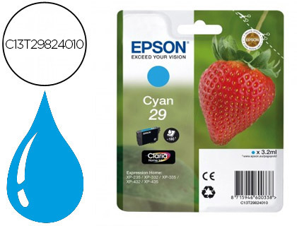 Cartouche d'encre original epson c13t29824010 180 p cyan