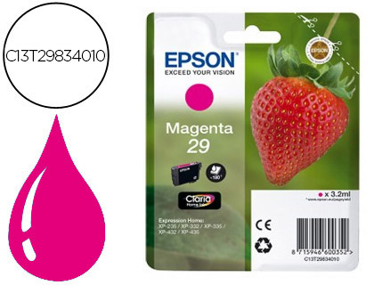 Cartouche d'encre original epson c13t29834010 180 p magenta